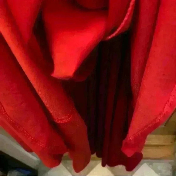 Leena By Mac Duggal Long Sleeve Cowl Back Red Jersey Gown 25929-New - Picture 13 of 16